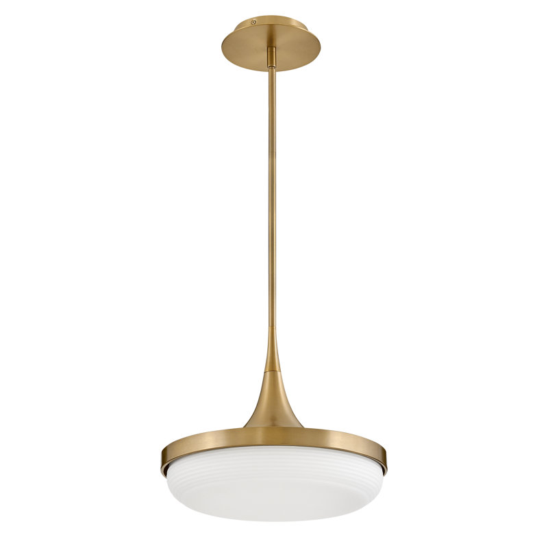 1 - Ligh Bowl LED Pendant, Lacquered Brass