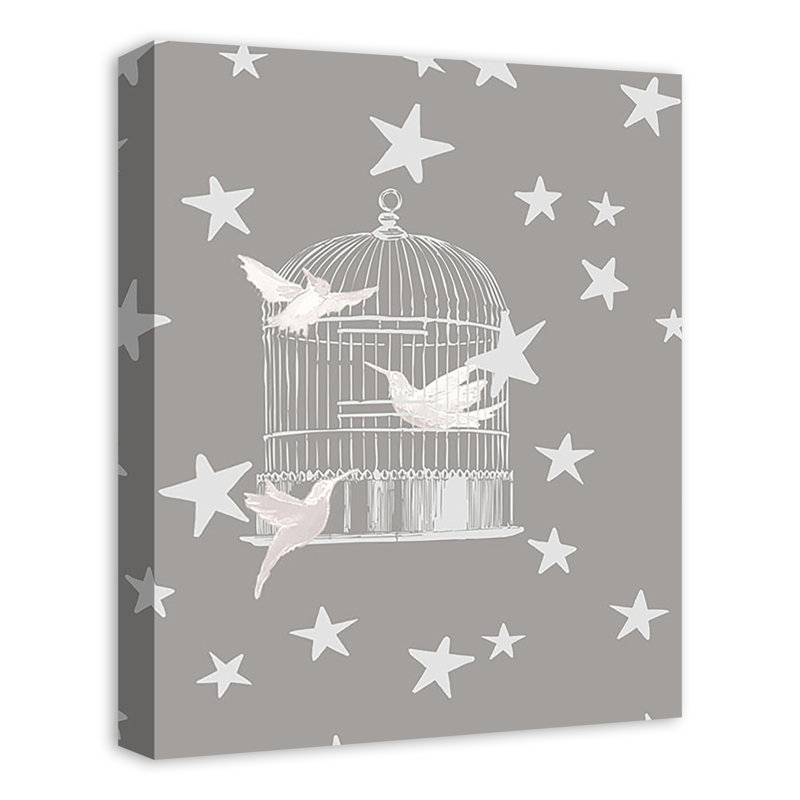 Cage sur toile, H 20 po x l 16 po x P 1,25 po