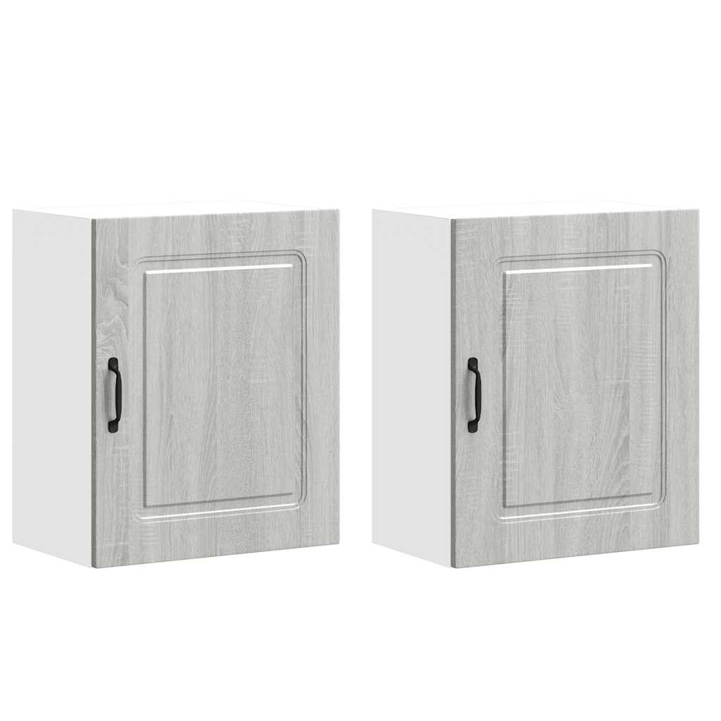 vidaXL Oven Cabinets Kitchen Cabinet Oven Unit 2 pcs Lucca Engineered Wood