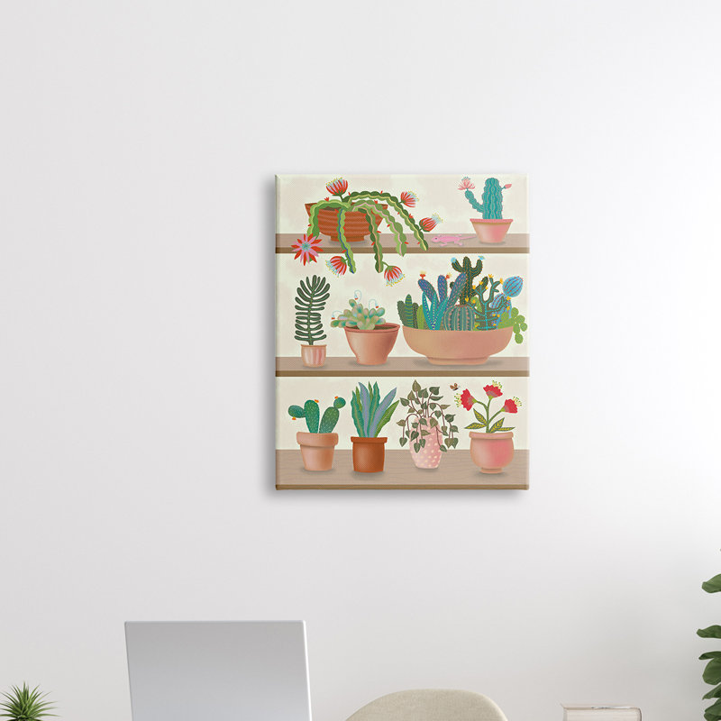 Succulent moderne chic - impression, H 20 po x l 16 po, Toile tendue