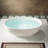 55" Freestanding Soaking Solid Surface Stone Resin Bathtub with Integrated Overflow and Pop-up Drain-120785882-120785880