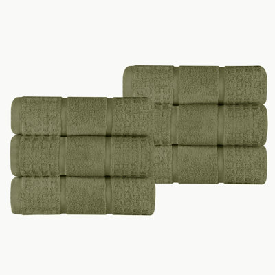 Ensemble de serviettes essuie-mains mi-épais 100% coton gaufré Camillah