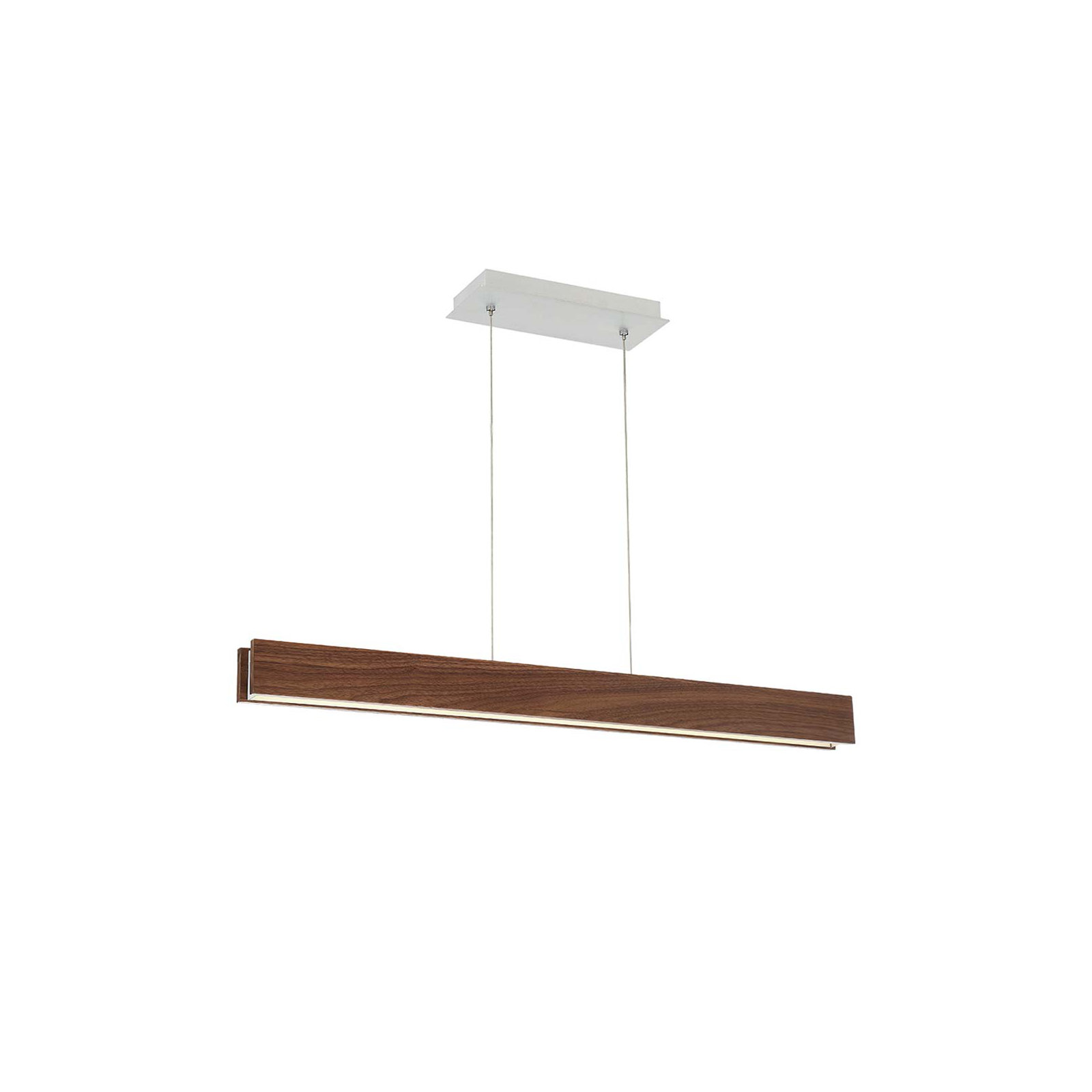Drift Single Light Glass Dimmable LED Pendant, 3" H x 38" W x 2" D, Dark Walnut