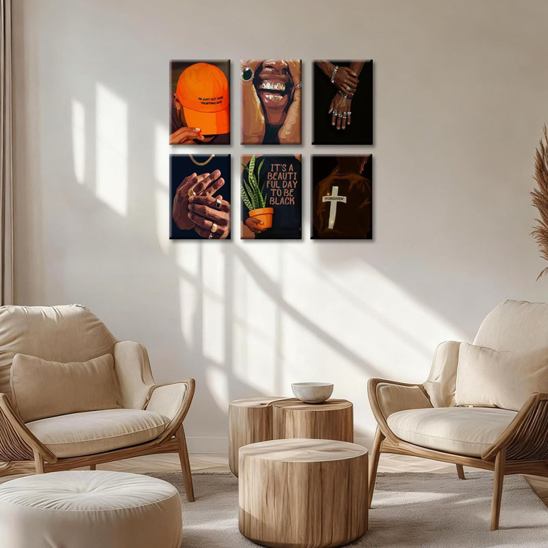 6 Piece Wrapped Canvas Print