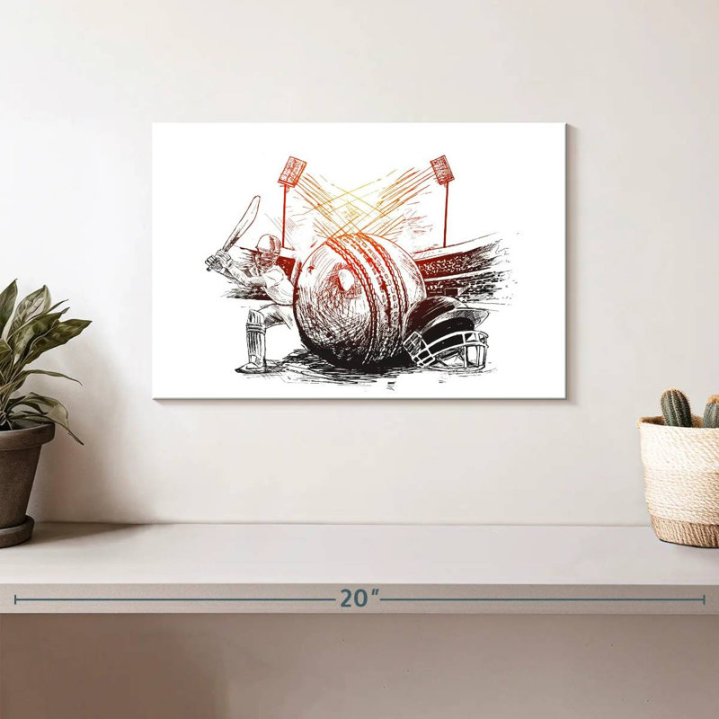 «Sirci Cricket Game Abstract», H 8 po x l 12 po