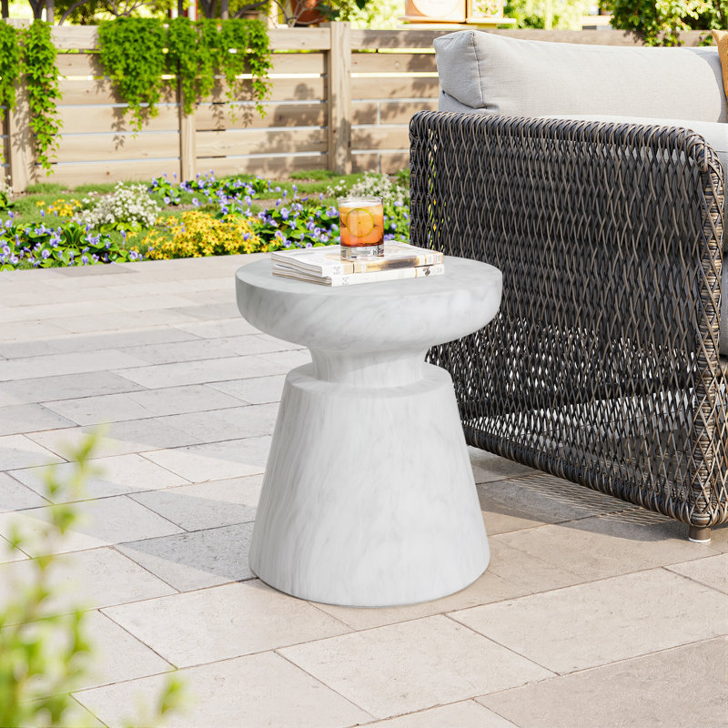 Table d'appoint Skylar, Blanc