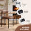 48.3cm H Leather Upholstered Metal Side Chair-1165616757-1165616755