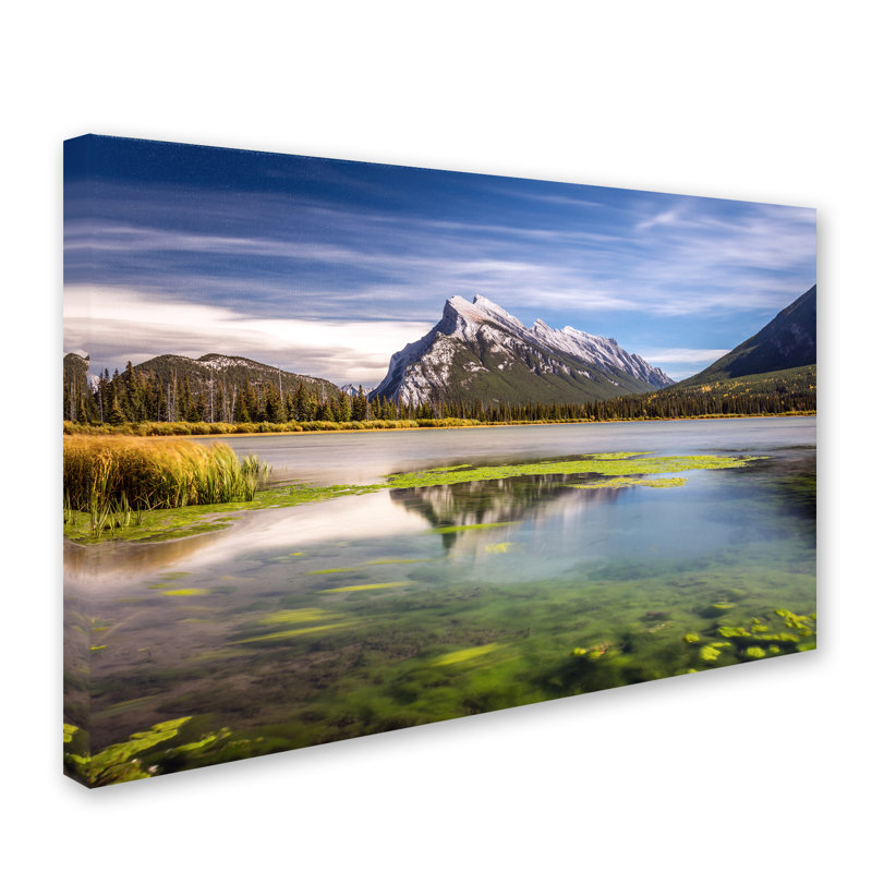 Fabrizzio "Mount Rundle Banff" par Pierre Leclerc, reproduction de photo sur toile tendue, H 12 po x l 19 po x P 2 po