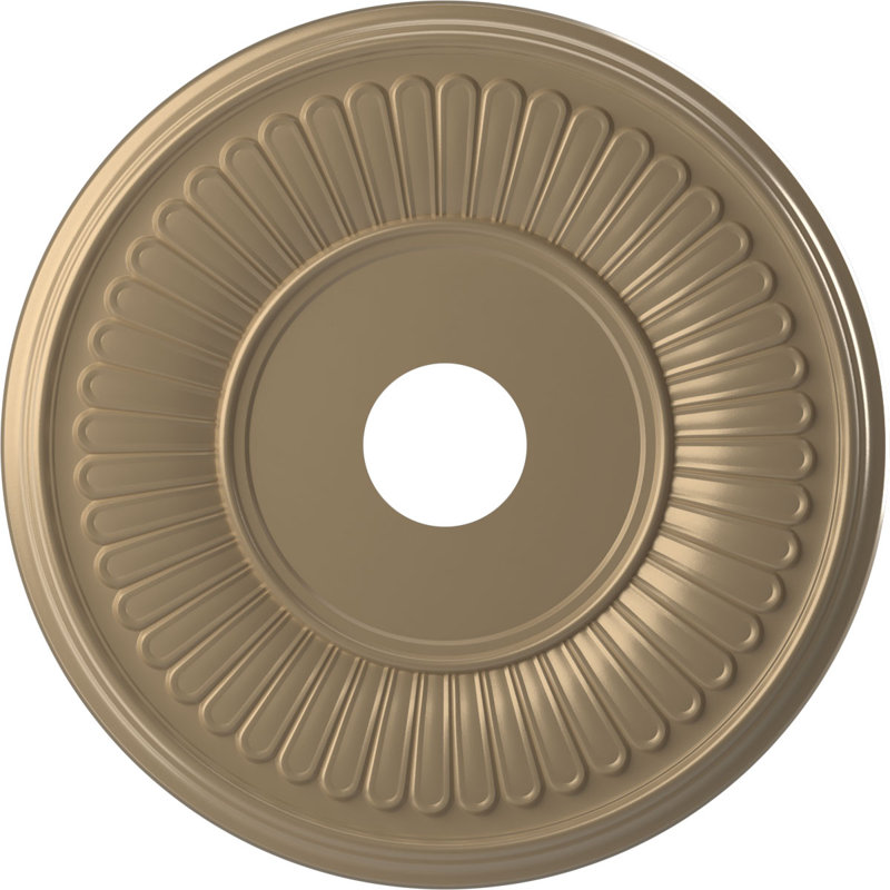 Médaillon de plafond Berkshire en PVC thermoformé, Rouille métallique, H 19 po x l 19 po x P 1 po