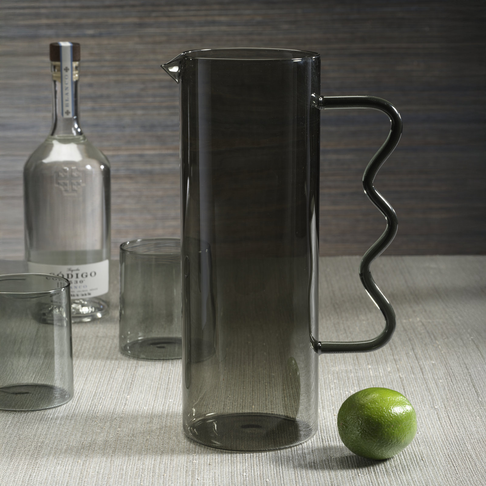 Borosilicate Glass Pitcher, Smoke