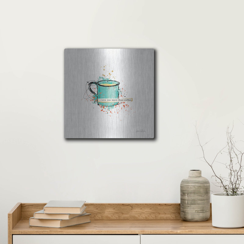 Art mural en métal «Thoughtful Perk 3» par Katie pertiet, H 12 po x l 12 po