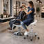 Tabouret ergonomique à roulettes, chaise pivotante réglable en hauteur pour bureau à domicile, salons de tatouage, de massage et cliniques de beauté (blanc)-1052881160