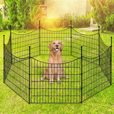 10 panneaux de clôture en métal pour chien Palypen