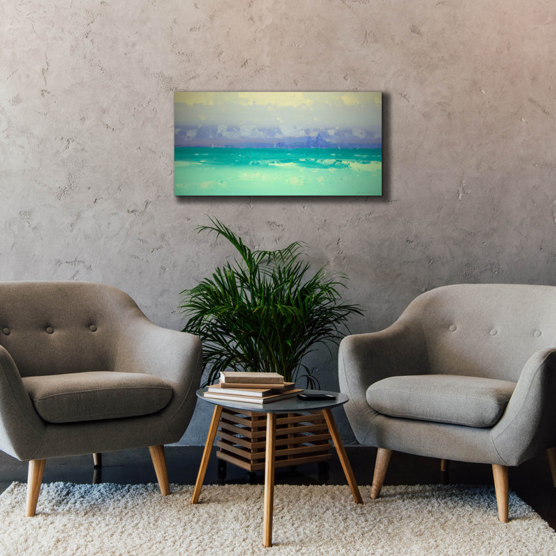 Art mural sur toile Latitude Run® «Emerald Breeze» par Vahe Yeremyan, H 20 po x l 40 po x P 1,5 po