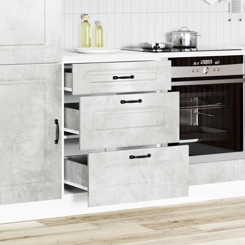 Badriya Standard Base Cabinet, Concrete Grey