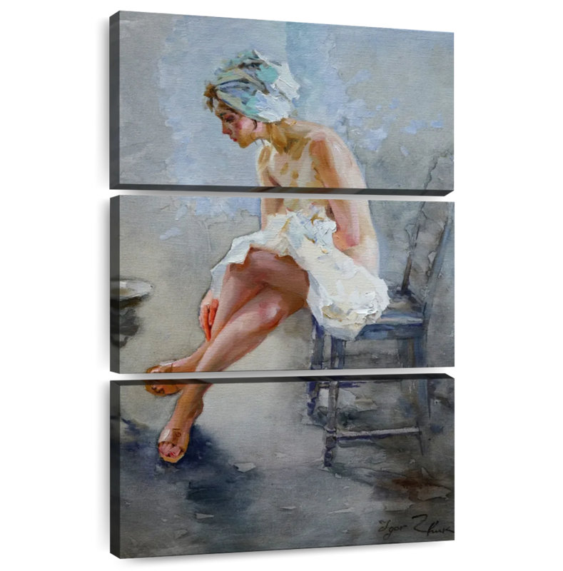 Leisha In The Bathroom II, 74" H x 48" W