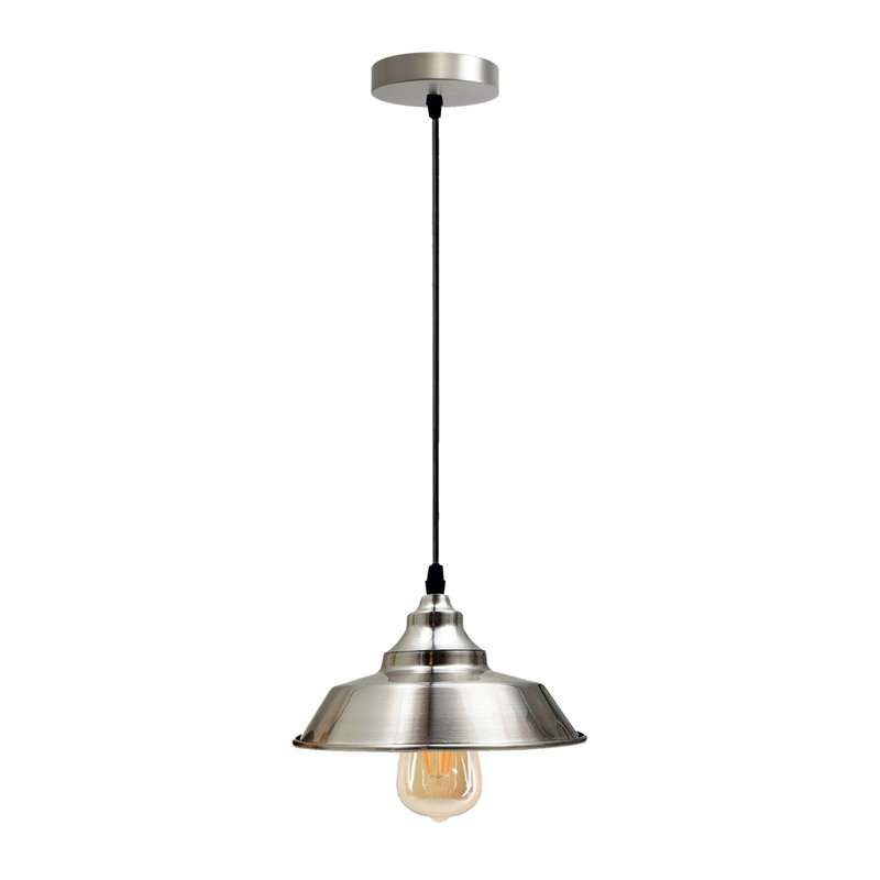 Zakaria 1 - Light Single Pendant, Satin Nickel/White, Satin Nickel/Black/White, Satin Nickel/Black/White