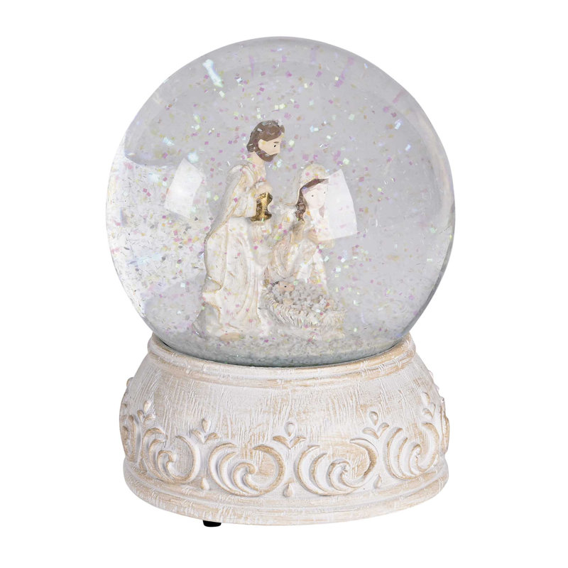 Waterglobe musical Jesus Loves Me - blanc