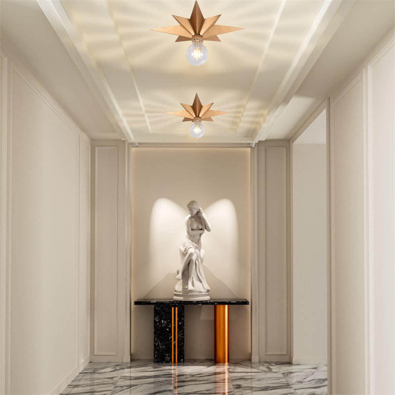Semi Flush Mount, Gold