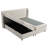 Queen Bed w/Storage, Beige Chenille
