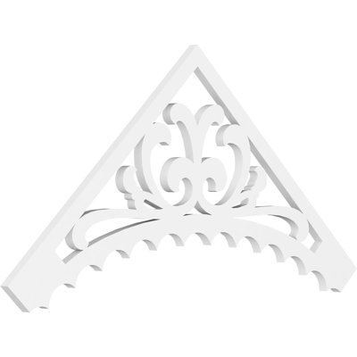 Genova Signature Urethane Gable Pediment, Primed Tan