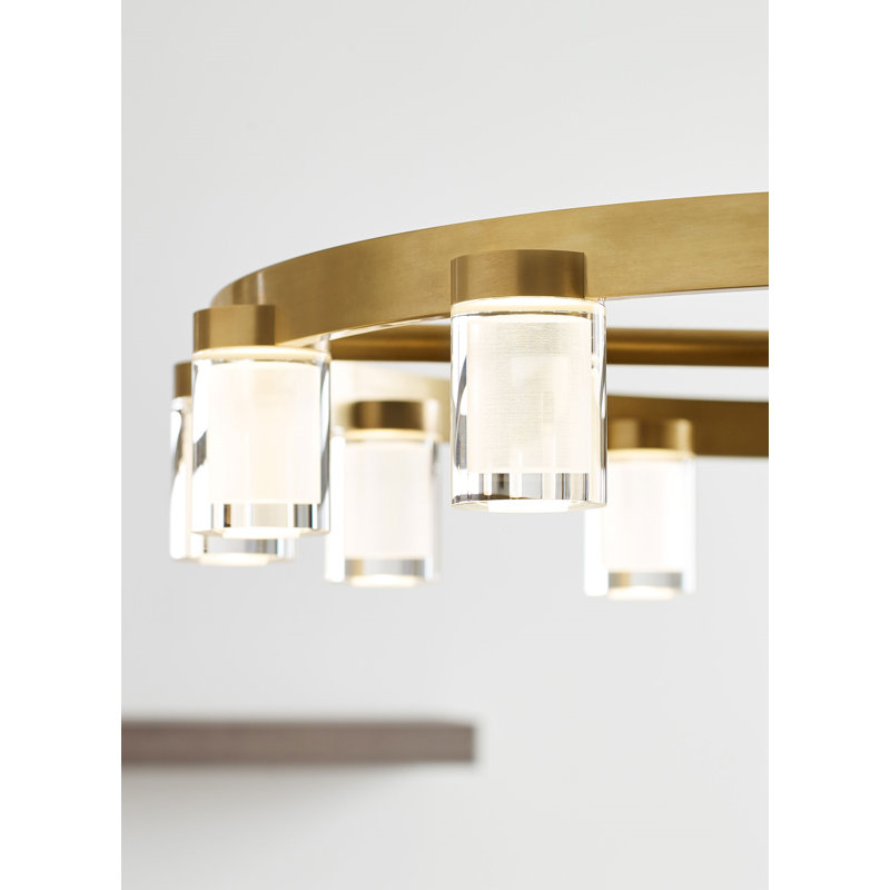Esfera 12 - Light LED Chandelier, Natural Brass