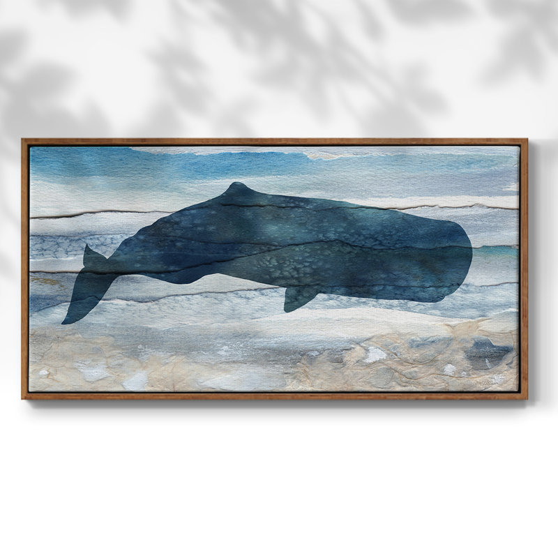 «Diving Deep I», toile tendue avec châssis encadré, prête à être accrochée, Noyer, H 21 po x l 41 po