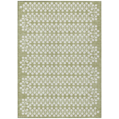 Machine Washable Indoor/Outdoor Gursevak ACN2247 Geometric Rug