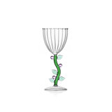 Botanica - Optical Stemmed Glass Pink Flower 9.5 Oz