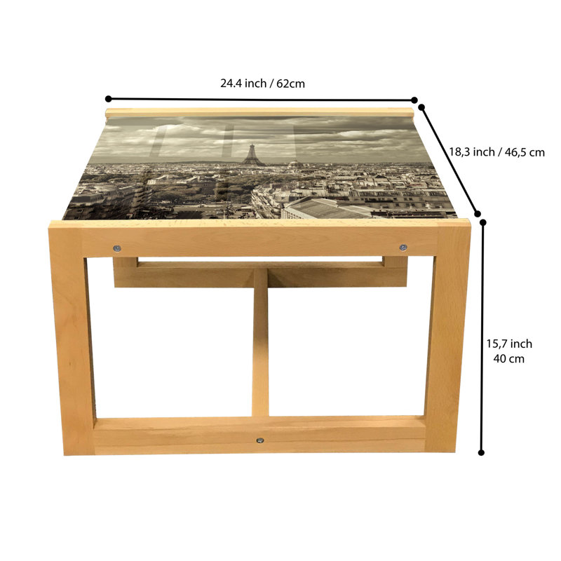 Jaheem Trestle Coffee Table, 40cm H x 46.5cm W x 62cm D