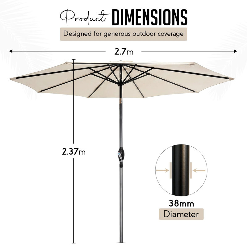 116cm Tilt Beach Parasol