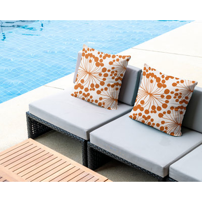 Polyester Blend Throw Square Indoor/Outdoor Pillow Cover & Insert