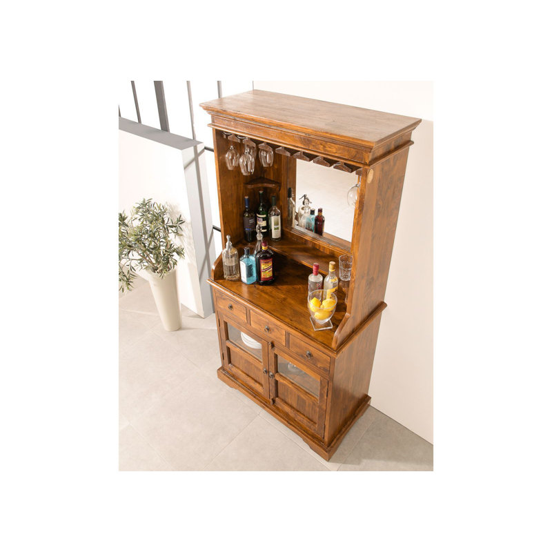 Oxford 97cm Solid Wood Bar Cabinet