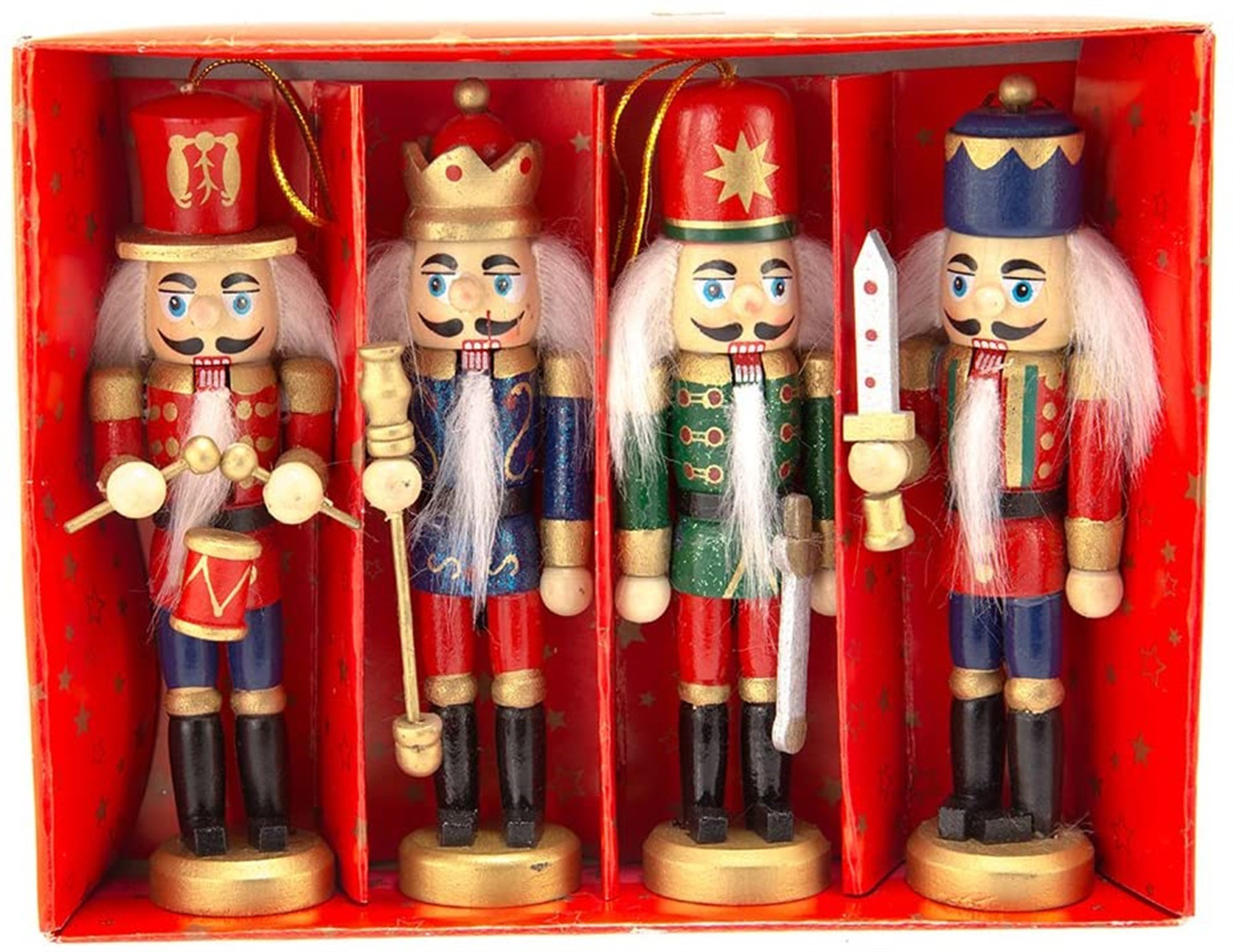 Kurt Adler 4 Piece Nutcracker Hanging Figurine Ornament Set & Reviews | Wayfair