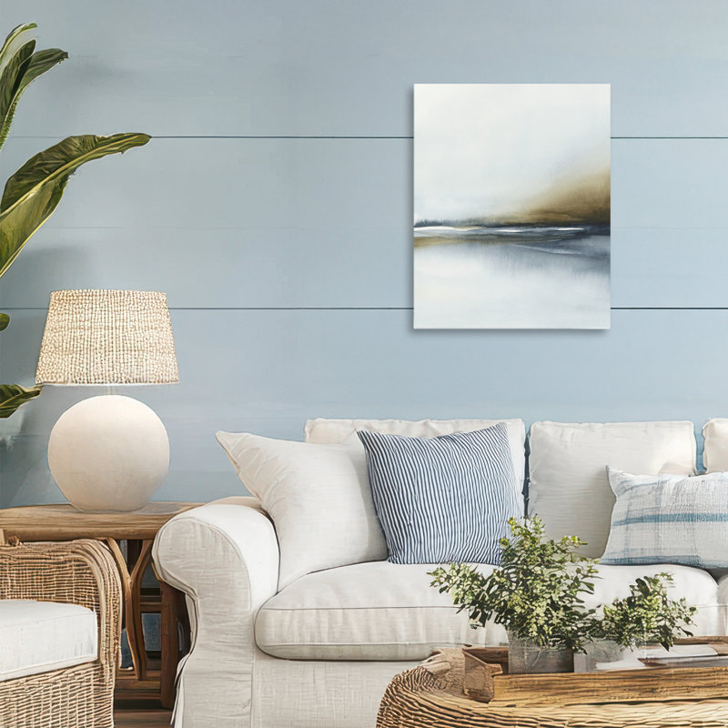 Toile de mer sereine brumeuse, conception par 1x, H 20 po x l 16 po