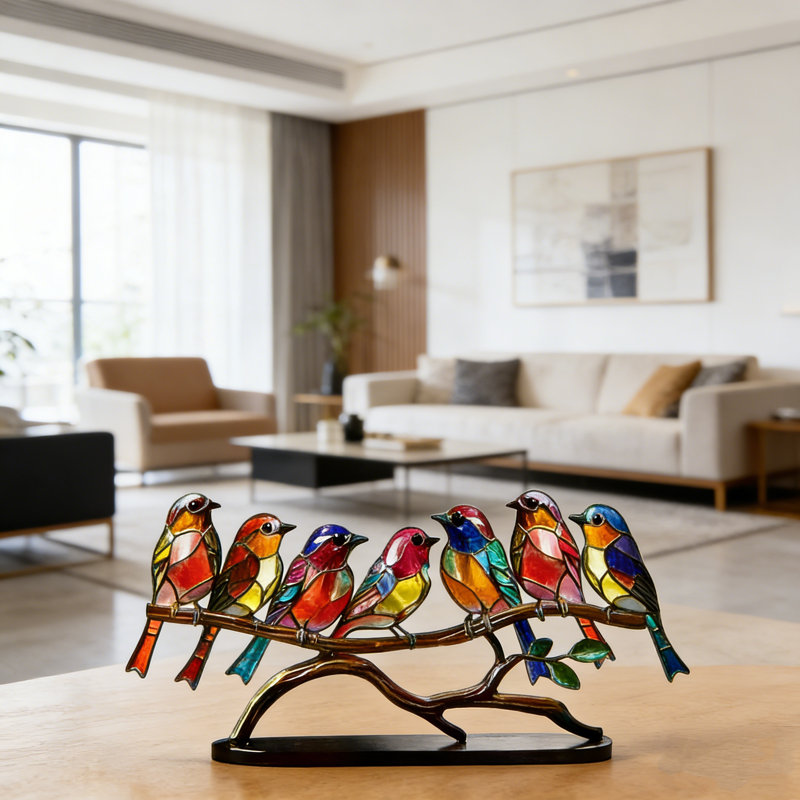 Ornements de bureau acrylique multicolore en métal multicolore
