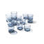 Ensemble de 12 verres empilables bleus-115678258