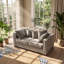 Causeuse moderne en velours l 60,5 po x P 32,3 po x H 31,9 po