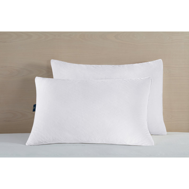 King Size White Cooling Down Alternative Bed Pillows, 2 Piece Set