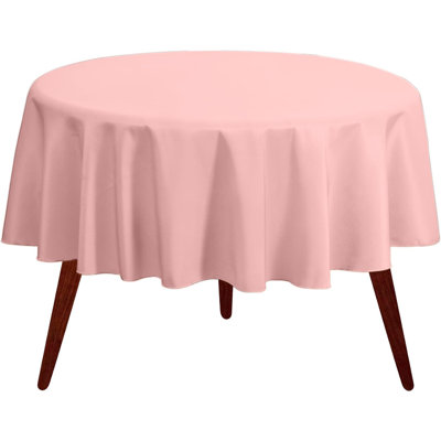 Ambee Round No Pattern Polyester Tablecloth