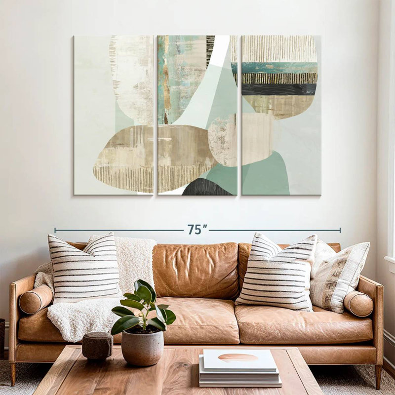 Avery Mixed Celadon, 42" H x 65" W