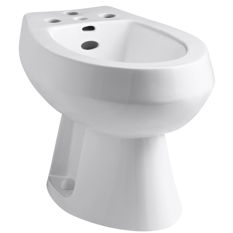 San Tropez® Vertical Spray Bidet with 4 Faucet Holes, White