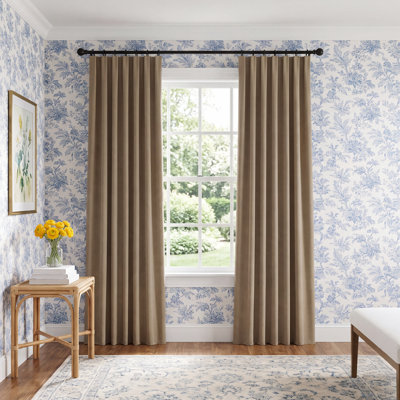 Westcliffe Velvet Curtain in Feather