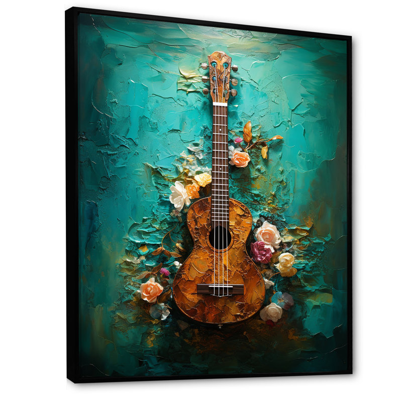 Guitare tropicale euphonique, Cadre flottant noir, H 32 po x l 24 po