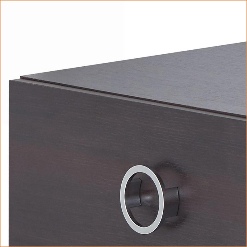 Table basse compacte 2 tiroirs Espresso