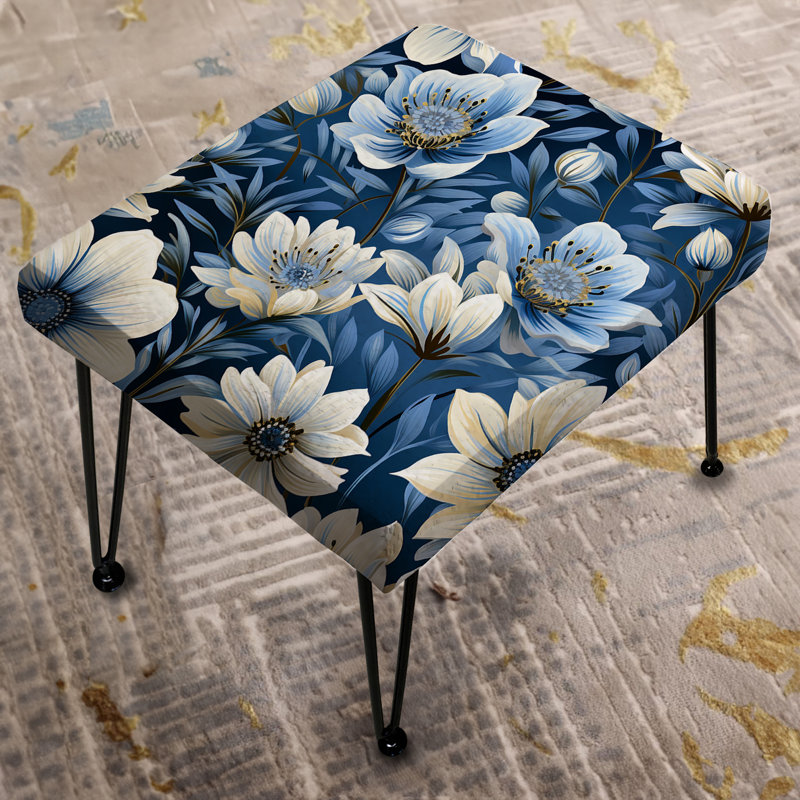 Motif floral bleu Tribal Elegance
