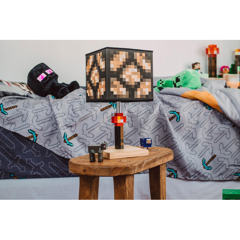 Minecraft lampe de chevet à DEL avec cordon de 14 pouces Glowstone pour joueurs