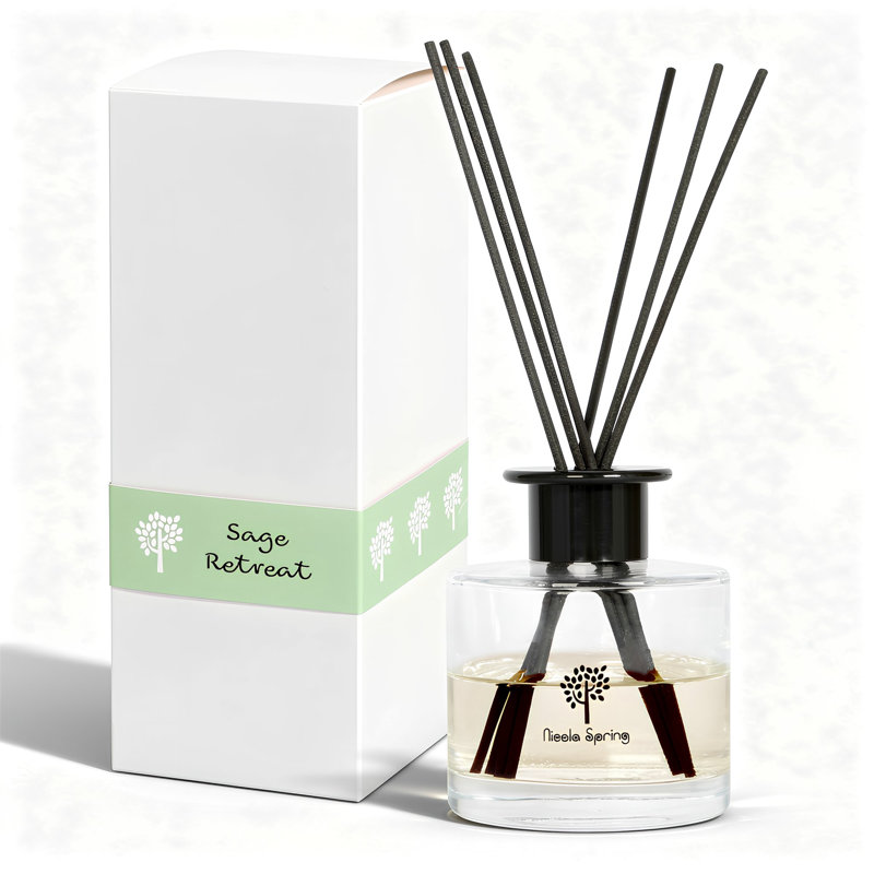 Nicola Spring Scented Glass Reed Diffuser, Clear, Fresh