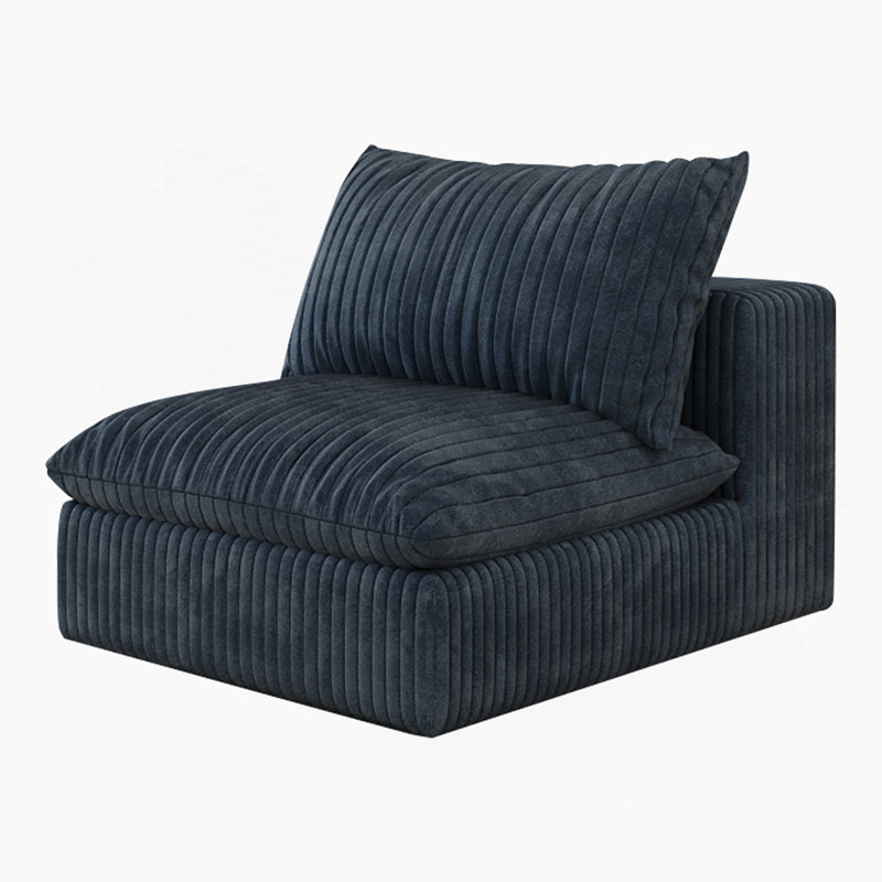 1 siège du milieu + 1 repose-pieds-BLEU, Bleu