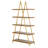 Conry 68"H 5-Tier Metal MDF Tall A-Frame Bookcase in Gold/Walnut-1412323499